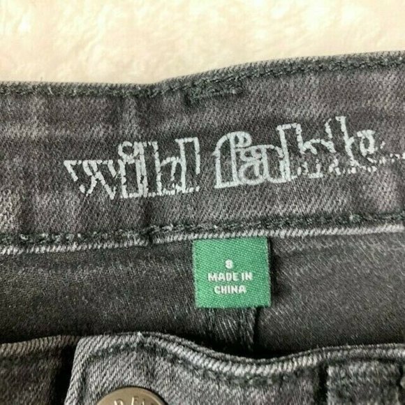Wild Fable High Rise Skinny Womens Jeans 8 Black Ripped Torn Distressed … - Picture 4 of 4